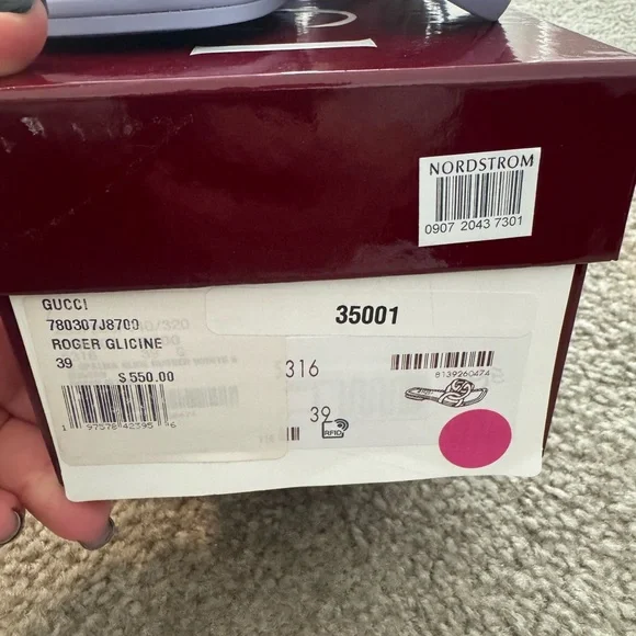 Gucci Light Purple Logo Slide Sandals - Picture 7 of 8